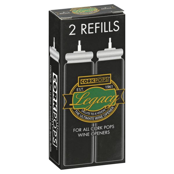 Cork Pops Refill Cartridges 8 Pack CO2 Legacy Wine Opener Replacement 4 Box Set